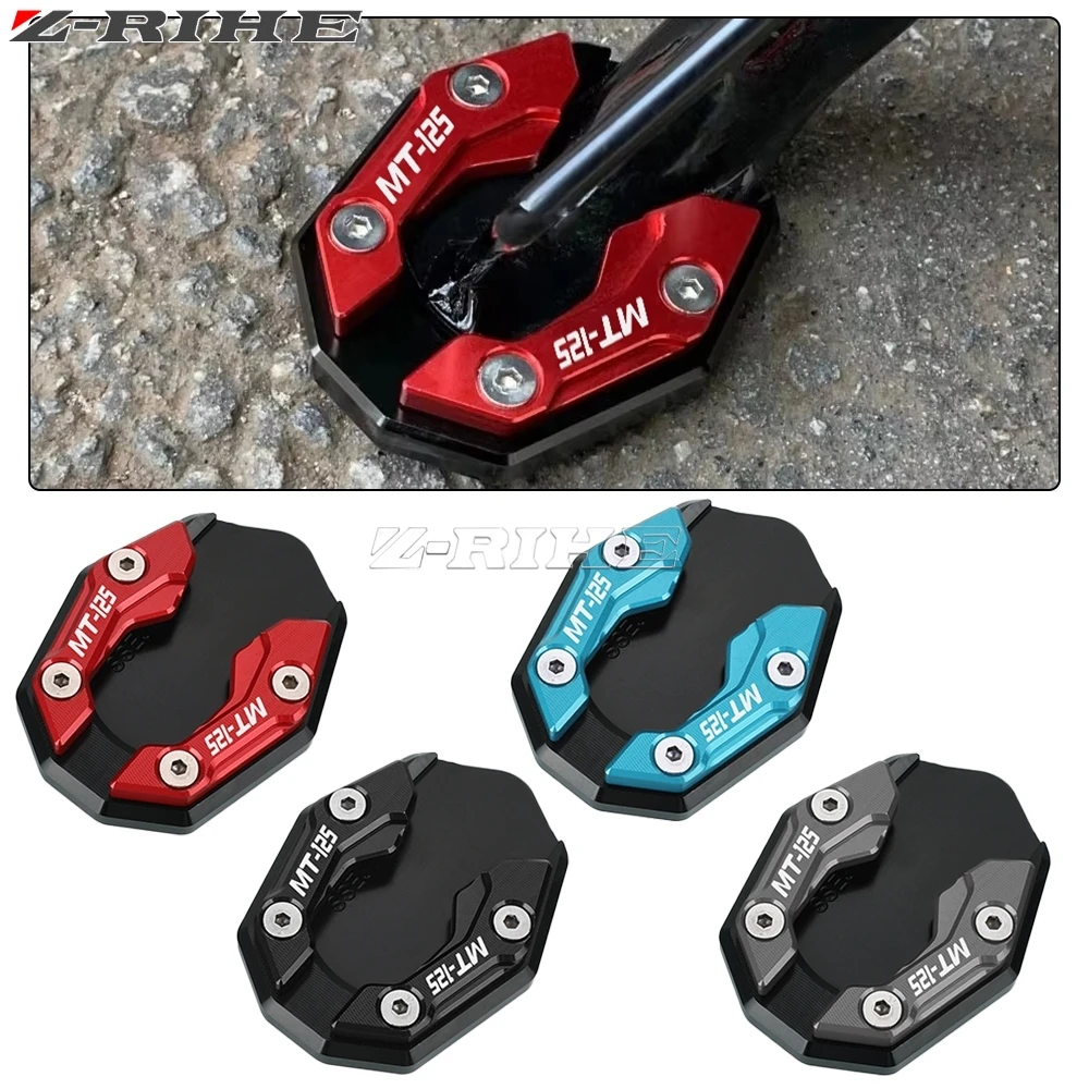 For Yamaha MT15 MT125 MT-15 MT-125 MT 15 125 2014-2024 2025 2026 Kickstand Foot Side Stand Extension Enlarger Support Plate Pad