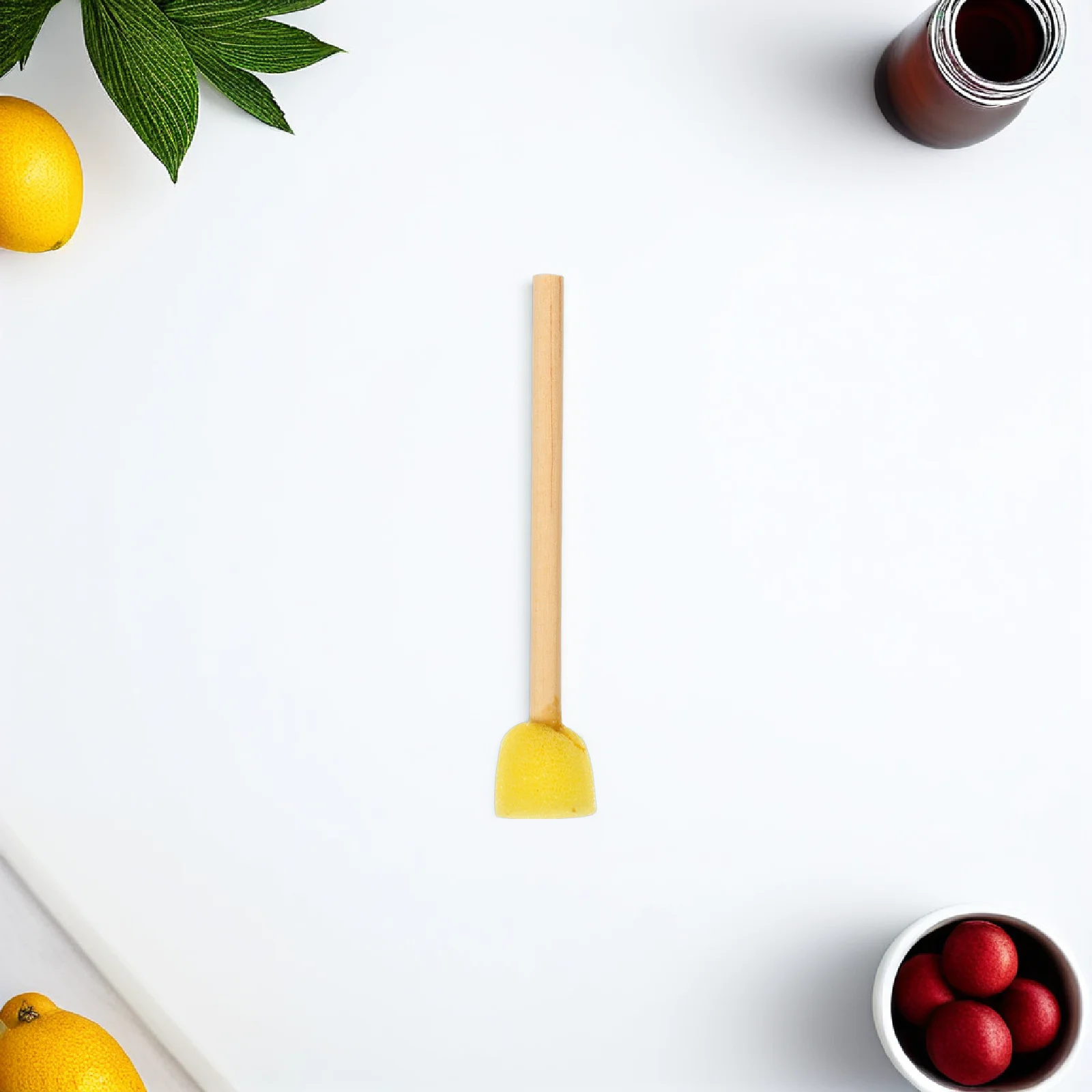 

10pcs Painting Brushes Sponge Round Wood Handles 1 5cm DIY Tools Foam Brushes Wooden Handles Yellow Paint Pens
