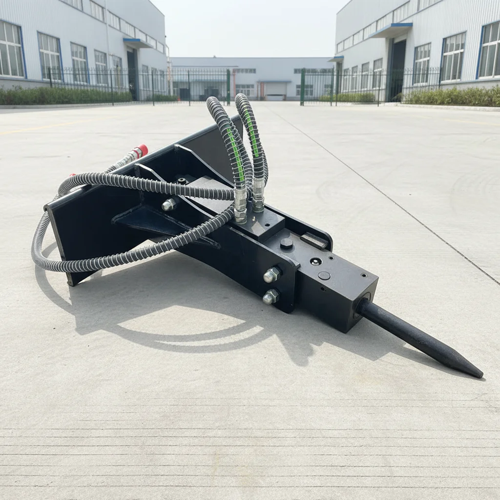 Hydraulic Breaker Attachment 80-100J Breaking Hammer Machine for Mini Skid Steer Loader Crushing Hammer