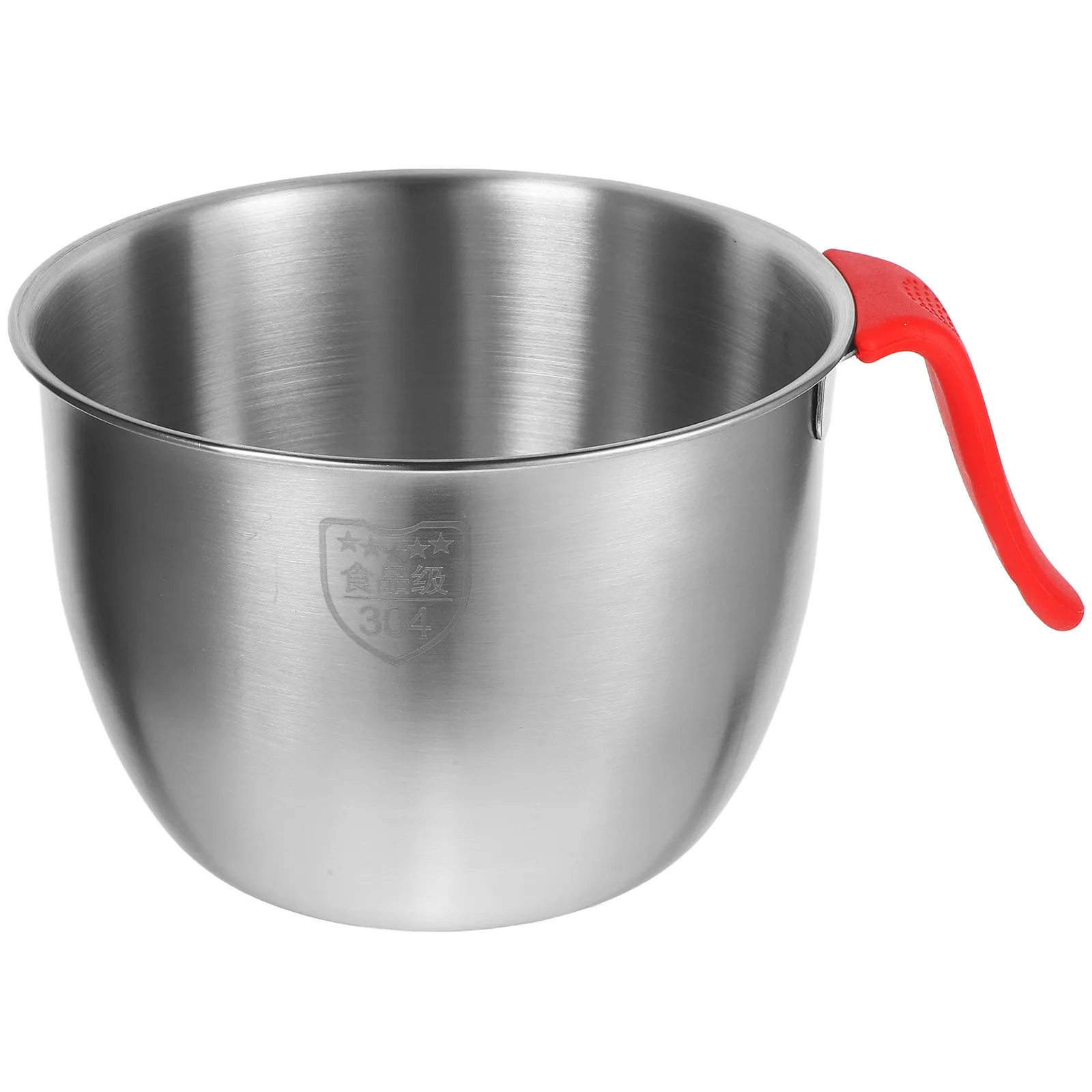 

Stainless Steel Egg Beating Basin Thickened Design Large Capacity Mixing Bowl Stable Flat Base Kitchen Salad Food Bowl