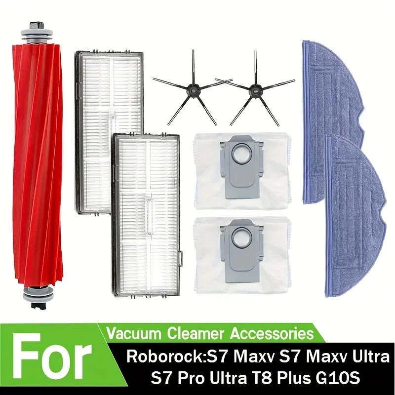9ピースアクセサリーキットは、roborock-s7-maxv、s7-maxv-ultra、s7-pro-ultra、t8-plus、g10sロボット掃除機に対応しています。
