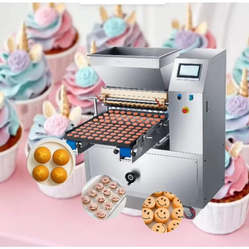Full Automatic Cake Depositor Machine Labor Saving Bread and Cake Maker Capable of Handling Egg Corn Nuts Fruit Ingredients