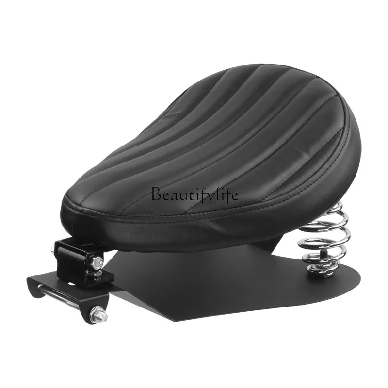 Motorcycle car modified retro spring single seat bag single seat cushion assembly