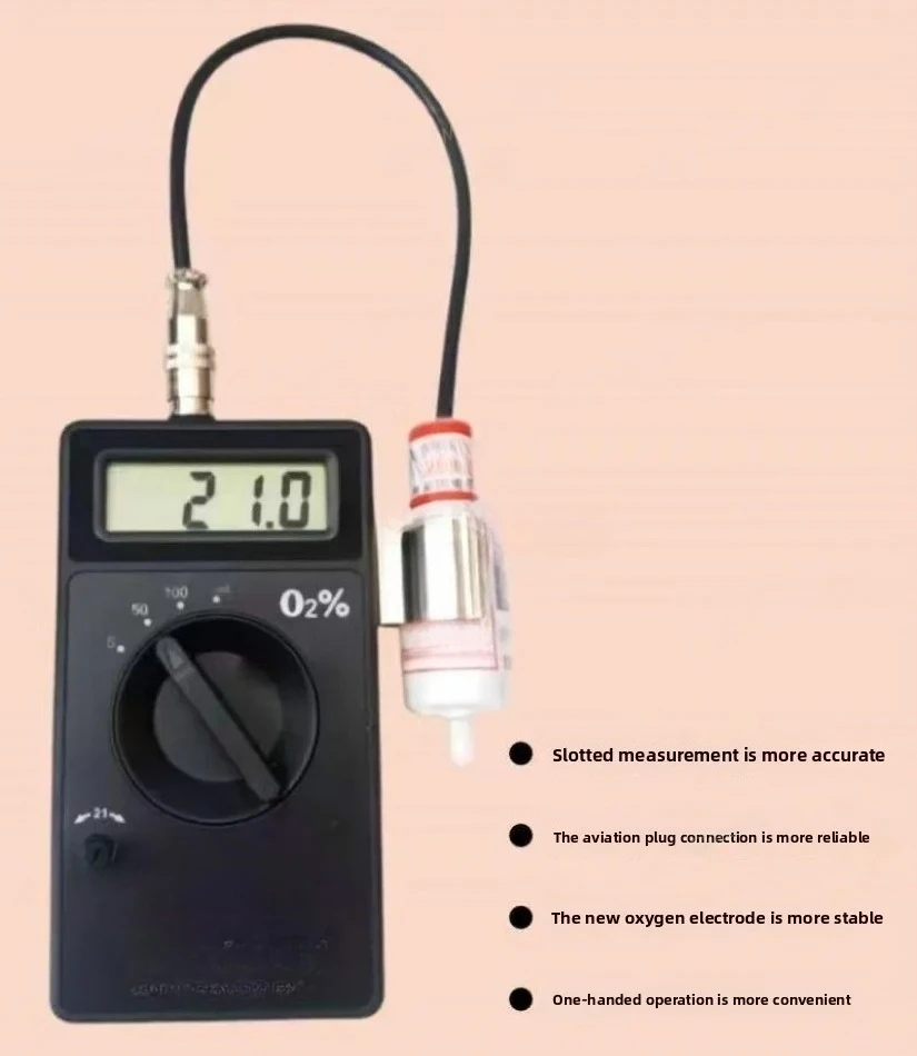 Handheld Portable Oxygen Analyzer Full Range Oxygen Concentration Testing Monitor