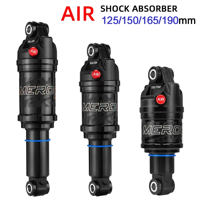 

MEROCA MR-2 MTB Bike Air Shock Absorber 125/150/165/190mm Adjustable Air Pressure Aluminum Alloy Bicycle MTB Air Shock Absorber