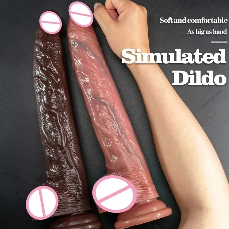 13.3in Super Long Penis Dildo Realistic Soft Dildo With Suction Cup Anal Sex Toys For Men Women Masturbator Huge Phallus