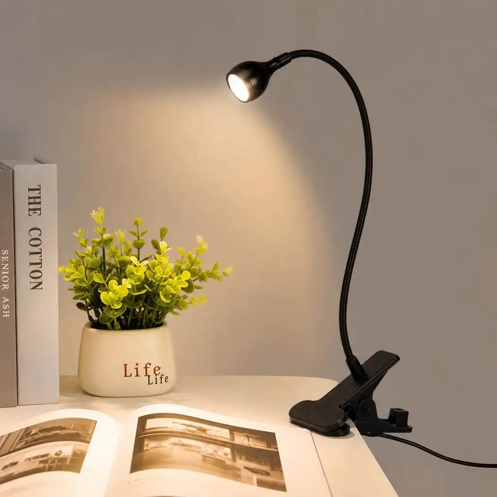 Indoor Lighting Small Table Lamp Soft Light LED Clip On Light Eye Protection Reading
