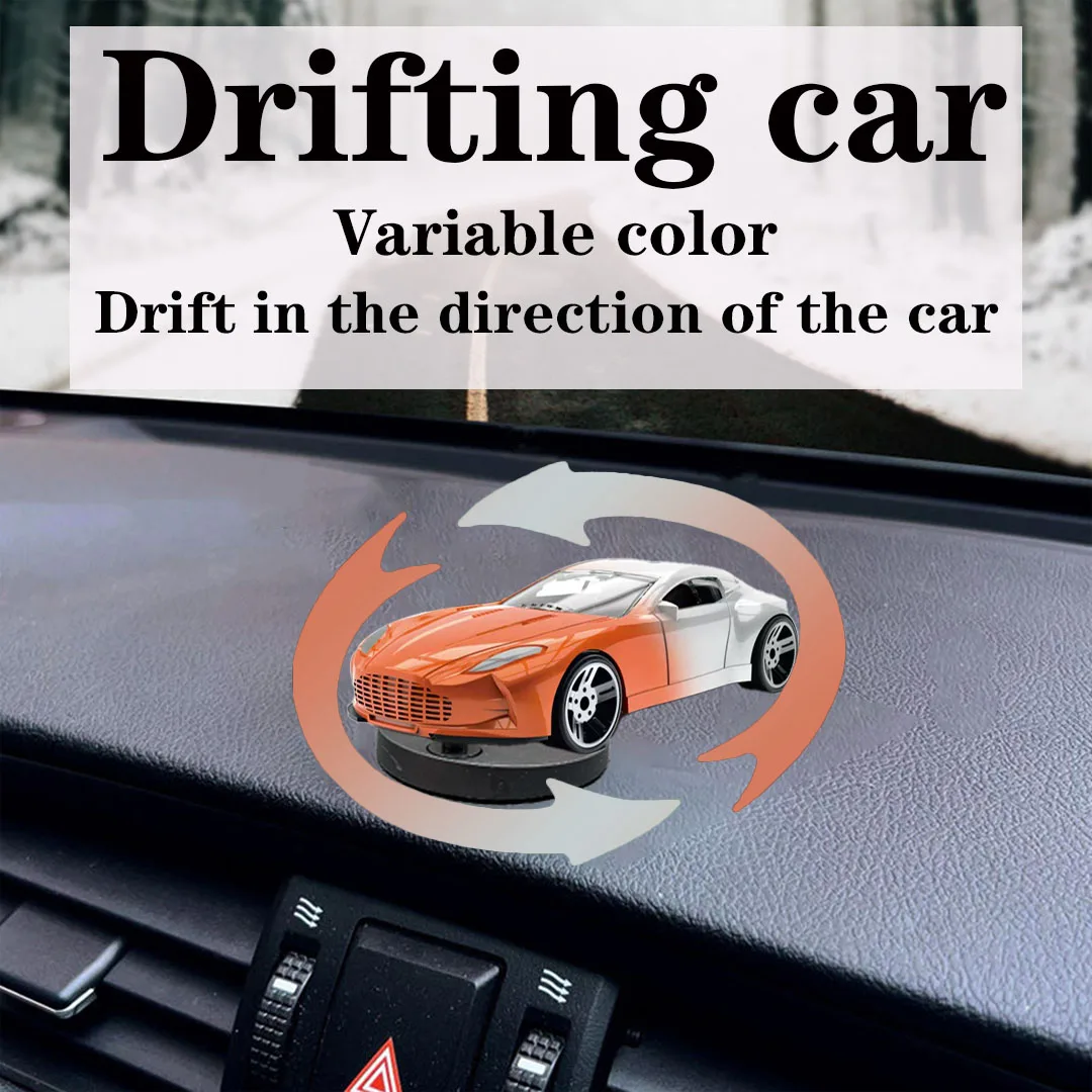 

Color Changing Alloy Car Model Spinning Car Ornament Roadster 1:64 Racing Car Drift Car Ornament Center Console Decoration