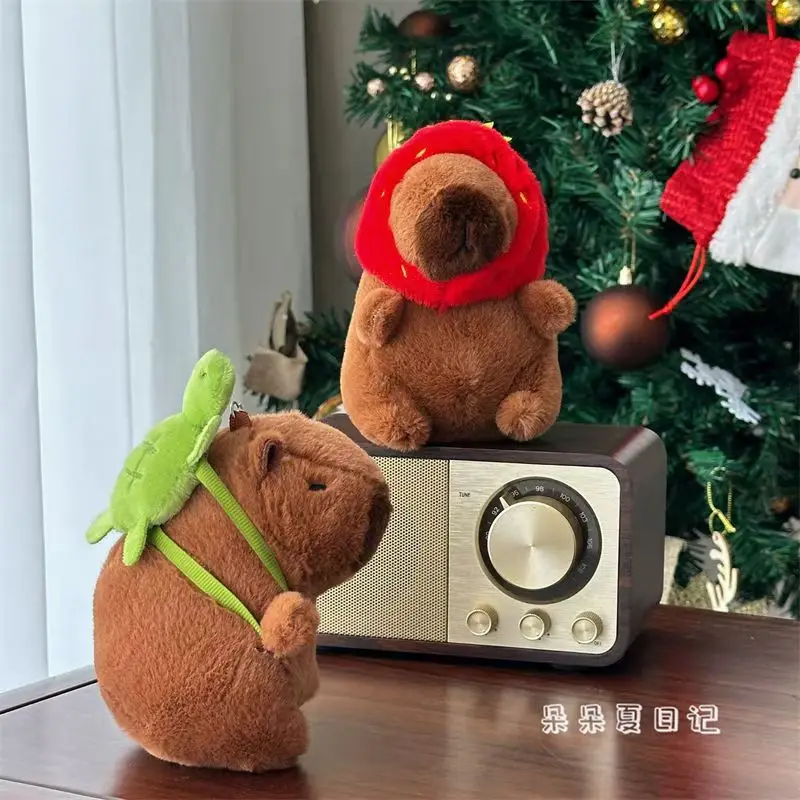 ل كابيبارا أفخم المفاتيح محاكاة كابيبارا أنيمي رقيق لعبة النبات محشوة دمية العطلات الدعائم الزخرفية للأطفال الهدايا