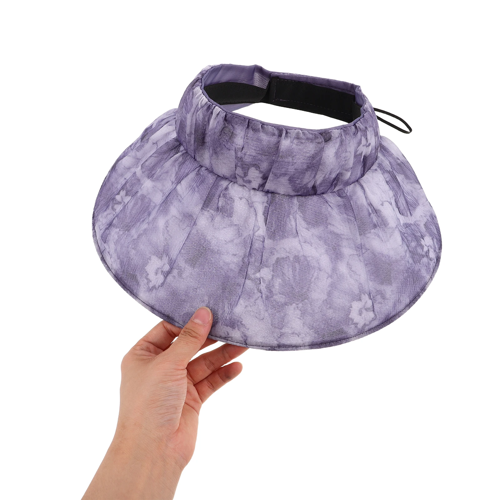 

Printed Empty Top Hat Women Sun Hat Foldable Summer Baseball Cap Adjustable Ponytail Visor Travel Outdoor Beach Style