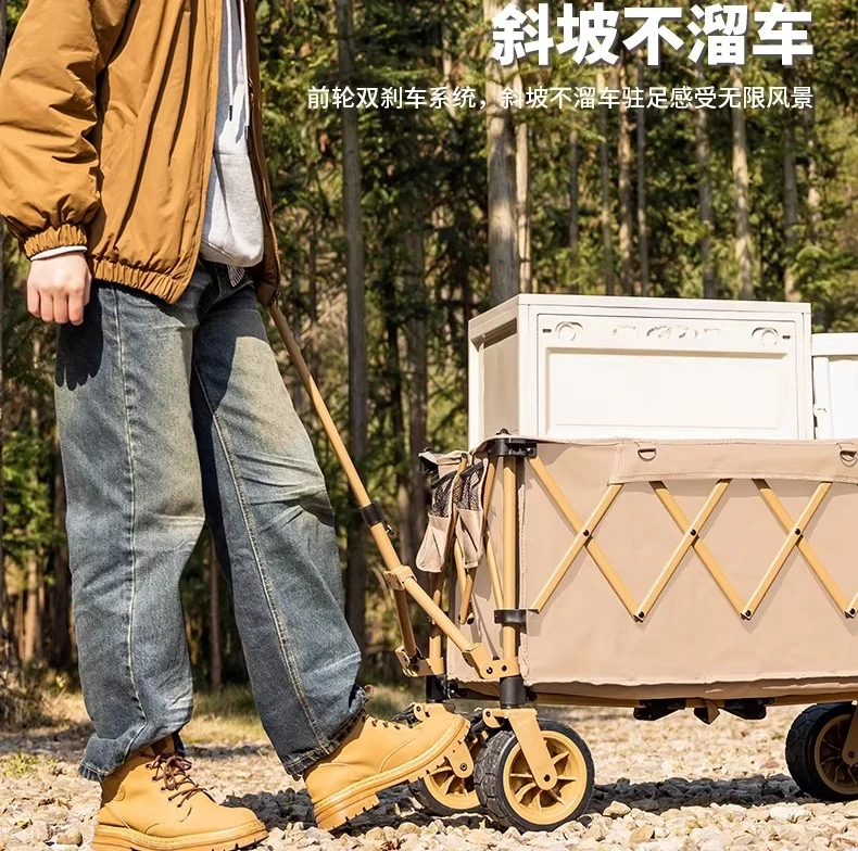 Outdoor folding camper, children can lie down in the sun shelter camp beach cart