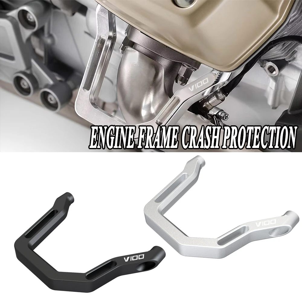 For Moto Guzzi V100 Mandello /S 2023 2024 V 100 Motor Engine GUARD KIT Accessories Engine Frame Crash Protection V100 Mandello S