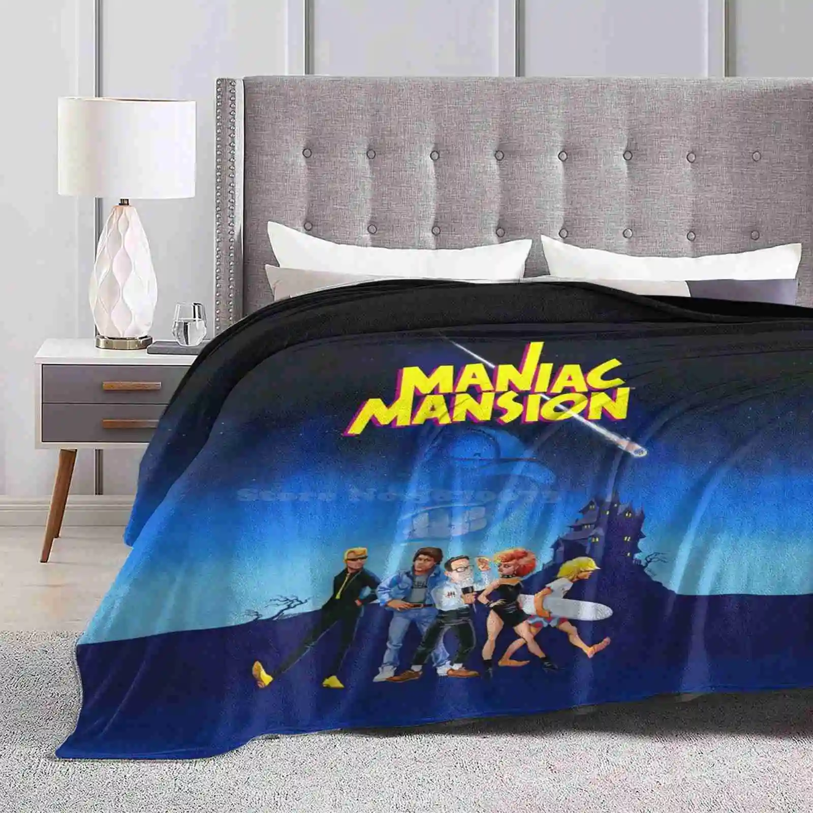 

Day Of The Tentacle-Maniac Mansion ( High Contrast ) New Selling Custom Print Flannel Soft Blanket Maniac Mansion Day Of The