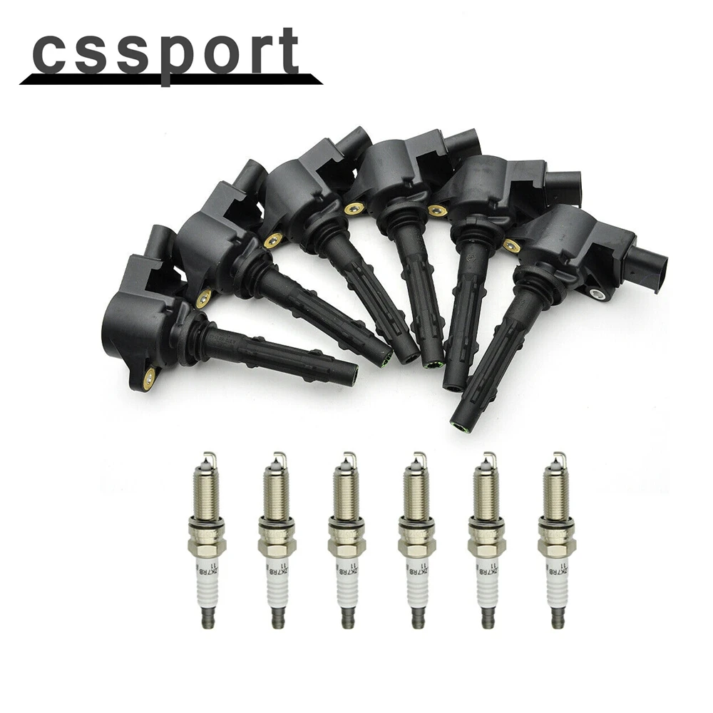 

6 Ignition Coil + Spark Plugs UF535 For 2006-2009 Mercedes-Benz CLK350 3.5L V6