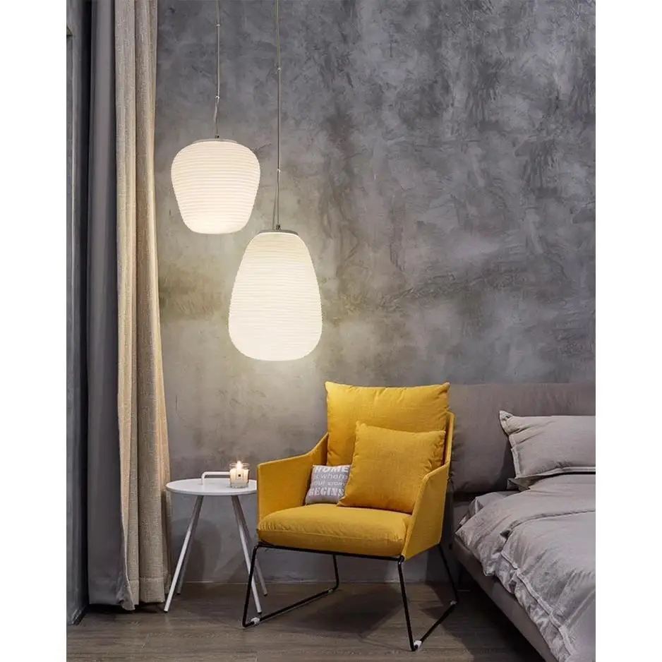 Model Room Lamp Nordic Cocoon Creative Danish Lamp Personalized Duplex Staircase Pendant Living Room Loft Glass Restaurant