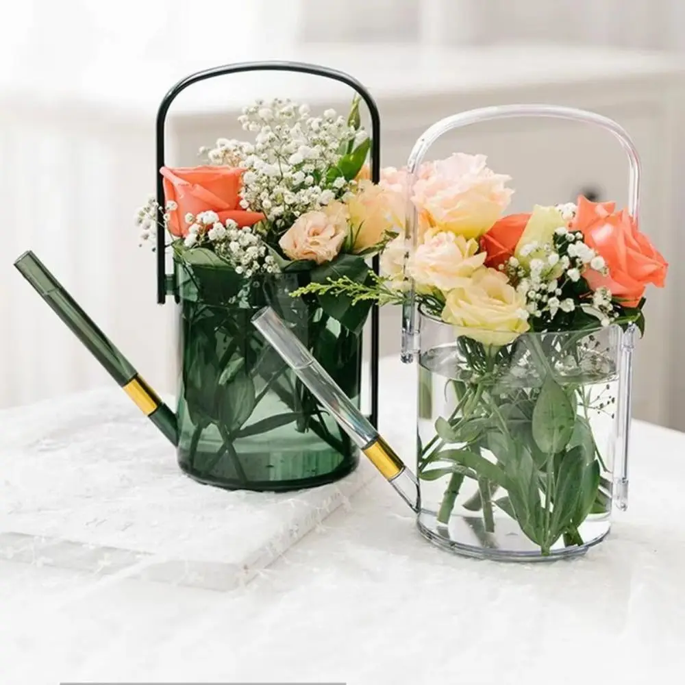 1000ML Watering Pot With Handle 2-IN-1 Flower Vase Watering Tools Large Caliber Flower Watering Kettle