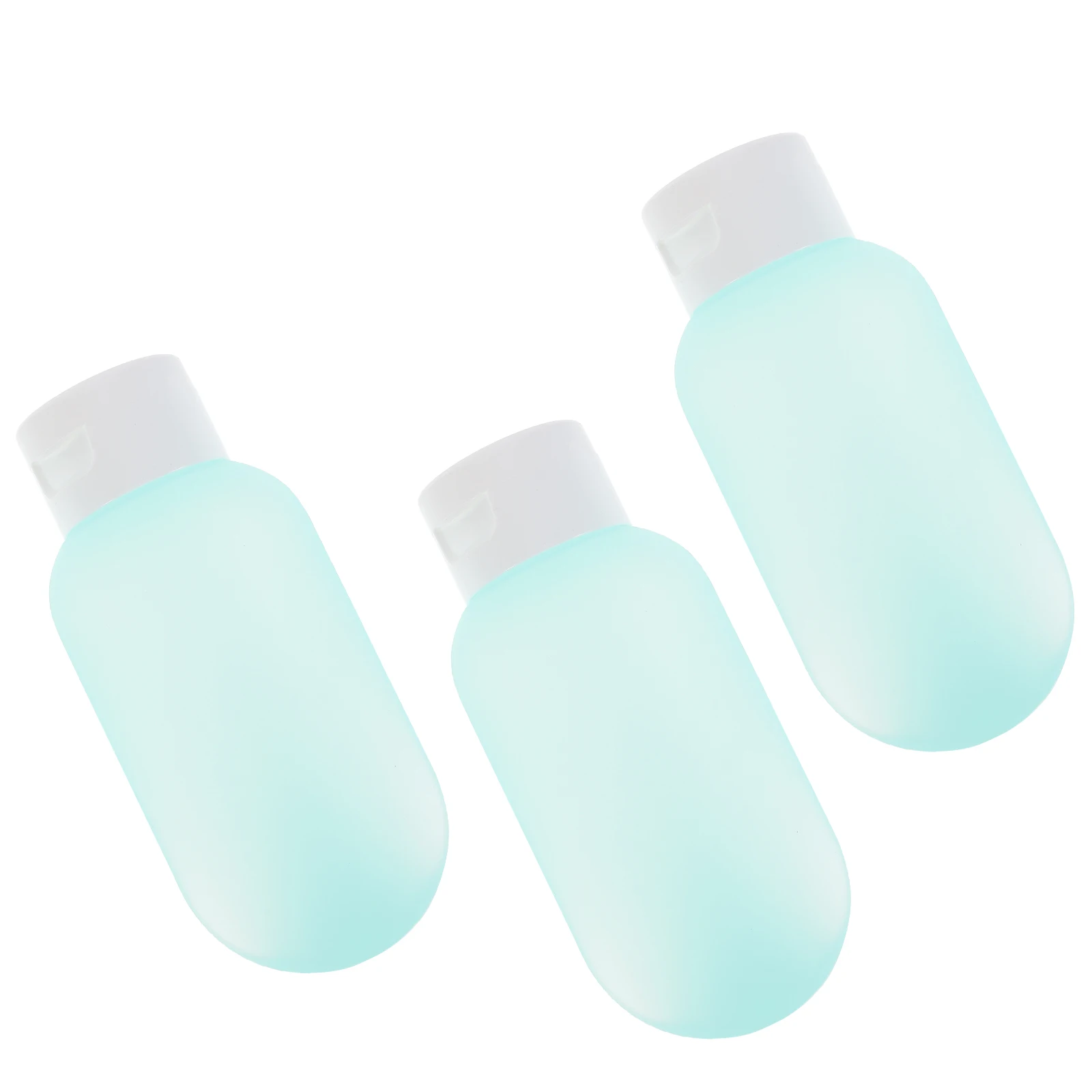 

3pcs PE Suede Soft Bottles Skin Care Set Travel Size Shampoo Lotion Travel Size Bottles Containers Toiletries Green