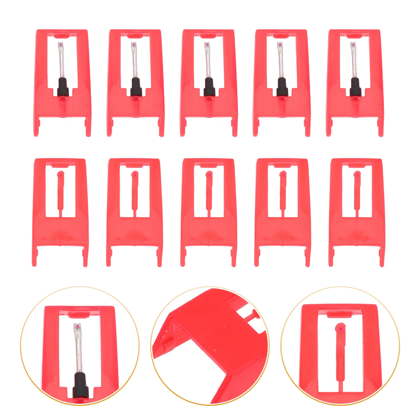 

10pcs Universal Stylus For Record Player Aluminum Plastic Rod Replacement Needles Turntable Gramophone Pickup Tools Compatible