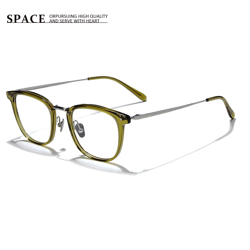 Top quality large frame women's face small frame designer handcrafted F-YP fashion titanium Myopia prescription glasses for men