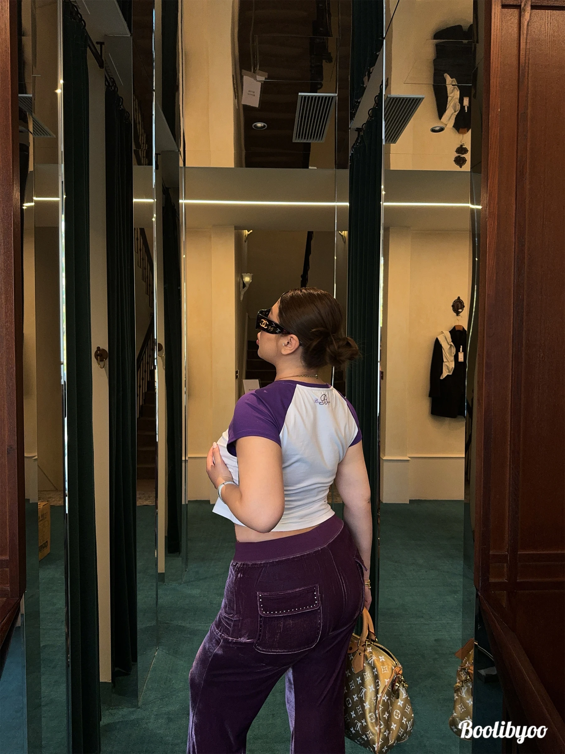 

Футболка женская больших размеров в американском ретро-стиле с принтом и стразами, дизайн Color Blo, вдохновленный WanNida, от Boolibyoo