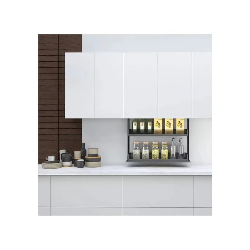 

Modern Touch-Controlled Electric Lifting Storage Baskets Pull-Down Kitchen Cabinets for Multifunctional Use