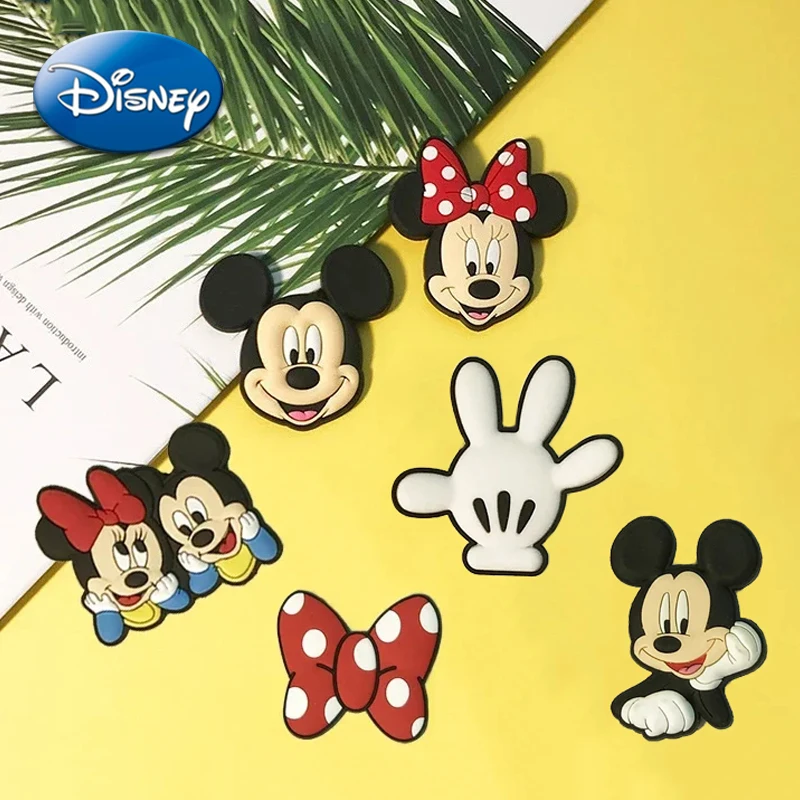 Disney Mickey Mouse Fridge Magnet Minnie Cartoon Cute Figure Refrigerator Magnetic Message Sticker Home Decoration PVC Soft Glue