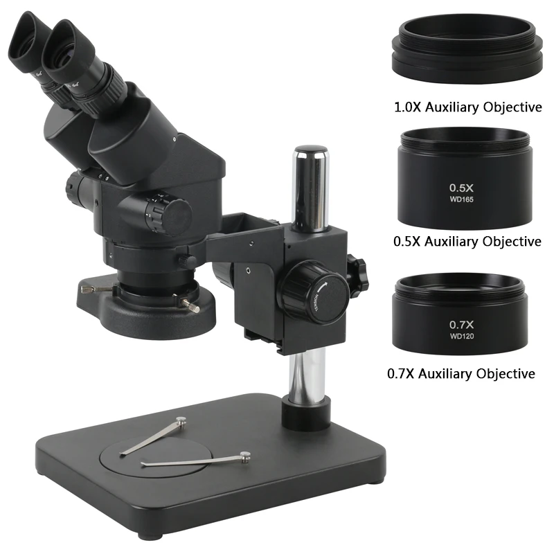 7X-45X 3.5X-90X Zoom Industry Stereo Binocular Microscope Super Widefield 10XEyepieces Microscope Stand Set For PCB Phone Repair