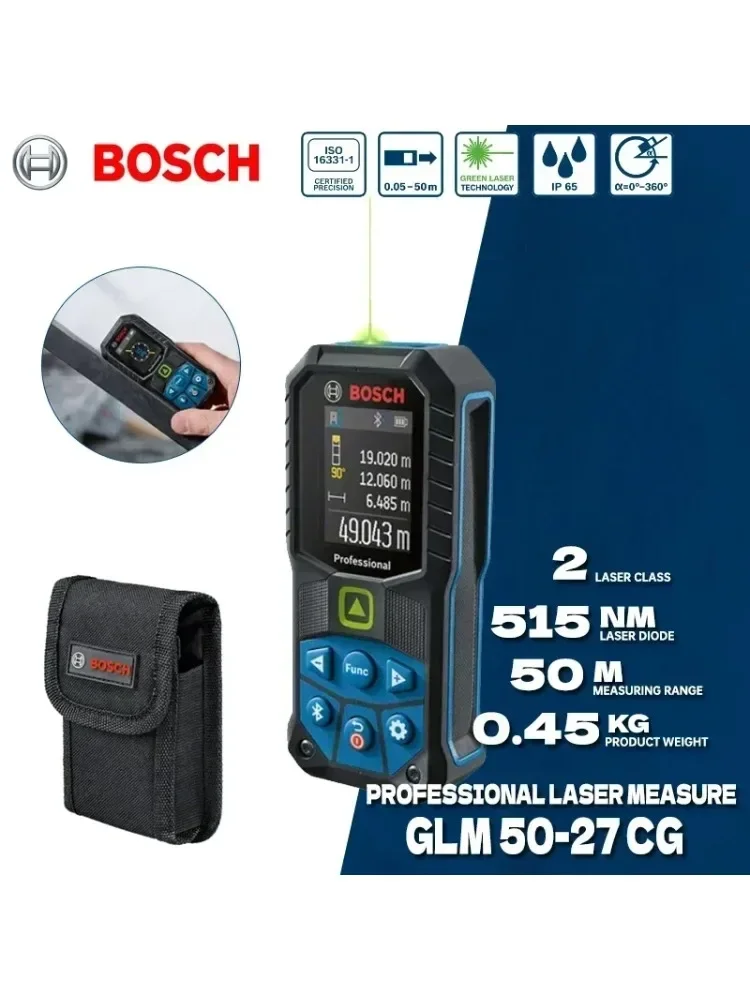 BOSCH GLM 50-27 CG Laser-afstandsmeter Hoge precisie Lichtgewicht Moderne schermmeting Afstandsmeters Lasermeter GLM50-27CG - afbeelding 2