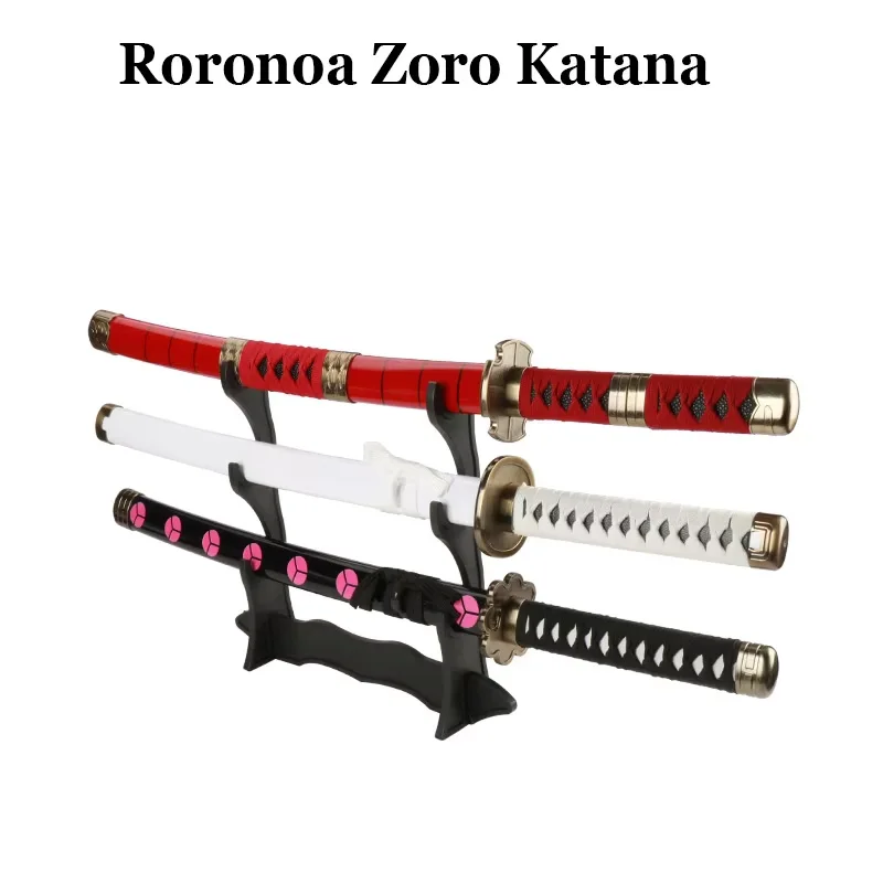 

80cm Anime Sword Roronoa Zoro Katana cosplay weapons wooden Swords Toy sword Set Yubashiri Trafalgar Law Purple Role Playing