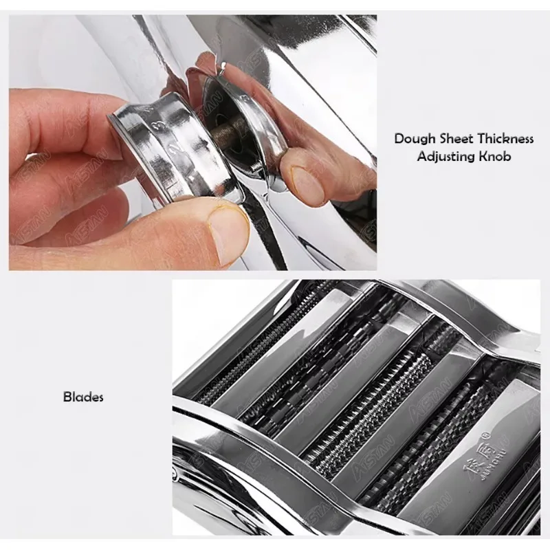 2025FKM140-3 التجارية المنزلية الكهربائية صانع المعكرونة صانعة النودلز ماكينة تصنيع المعكرونة أداة فرد العجين سمك قابل للتعديل 3 Kni