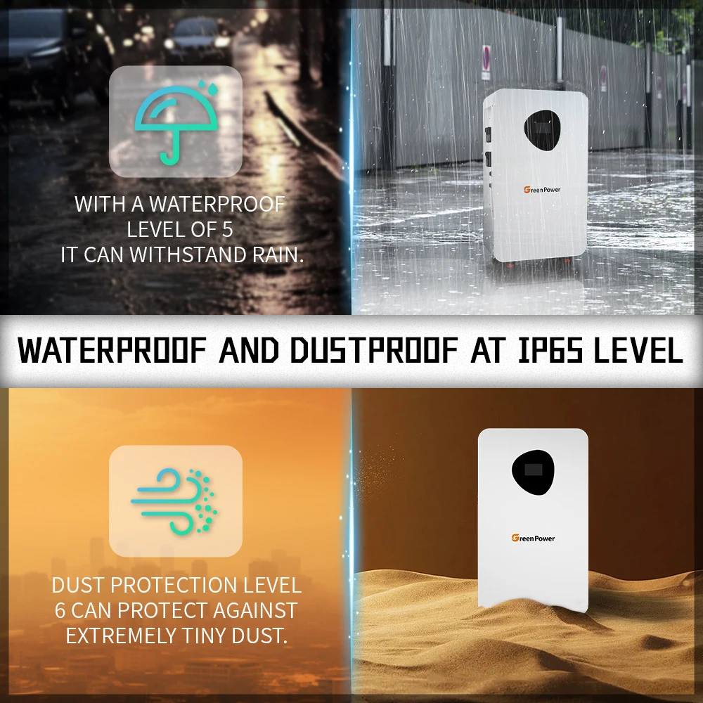 GreenPower Solar Storage Battery IP65 Waterproof 51.2V 300ah 314ah 15KWh 16KWh Vertical Lifepo4 Home Energy Storage Battery