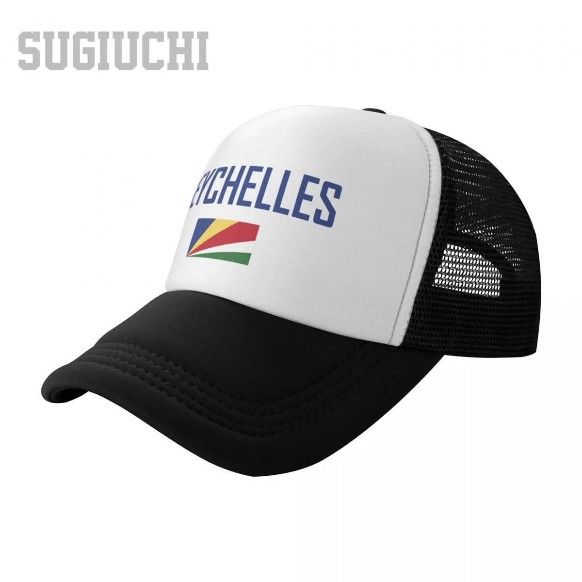 Unisex Mesh Cap Hat SEYCHELLES Flag And Font Trucker for Men Women Baseball Caps Outdoors Cool