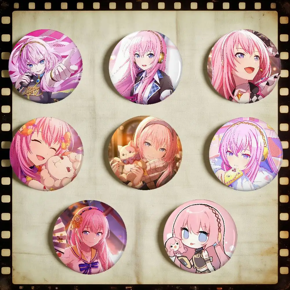 Virtual Singer L-Luka Round Exquisite Badge Brooches Creative Pins For Clothes Hat Backpack Gift Accessories