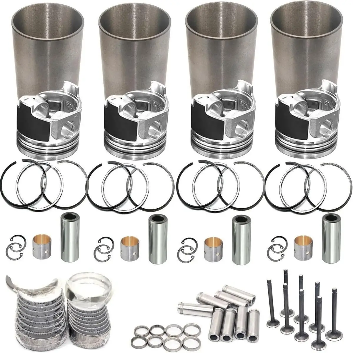 

XCWoOshop 4BT 3.9 Комплект для восстановления двигателя Запасные части для двигателя Cummins 4BT 3.9 Комплект для капитального ремонта двигателя Hyundai R130-5 R140 Экскаватор