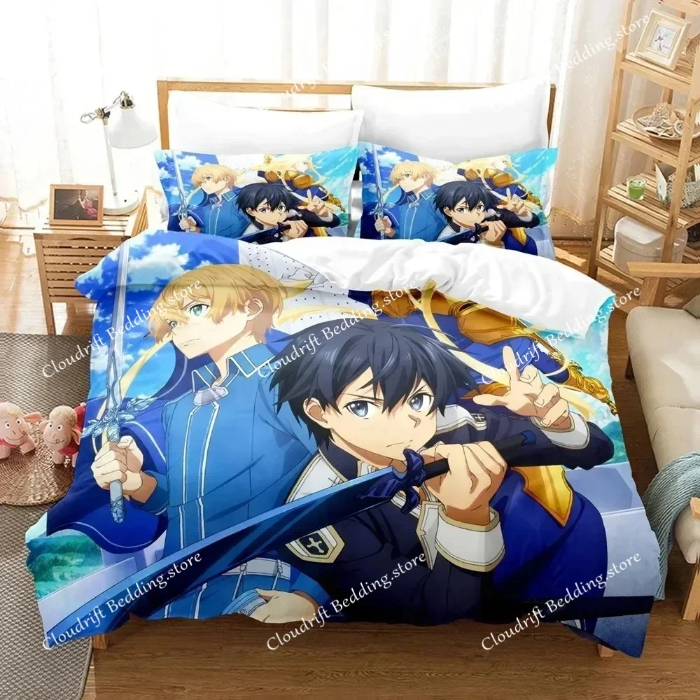 

3D Print Sword God Domain Bedding Sets Duvet Cover Sets With Pillowcase Twin Full Queen King Bedclothes Polyester Bedding Set