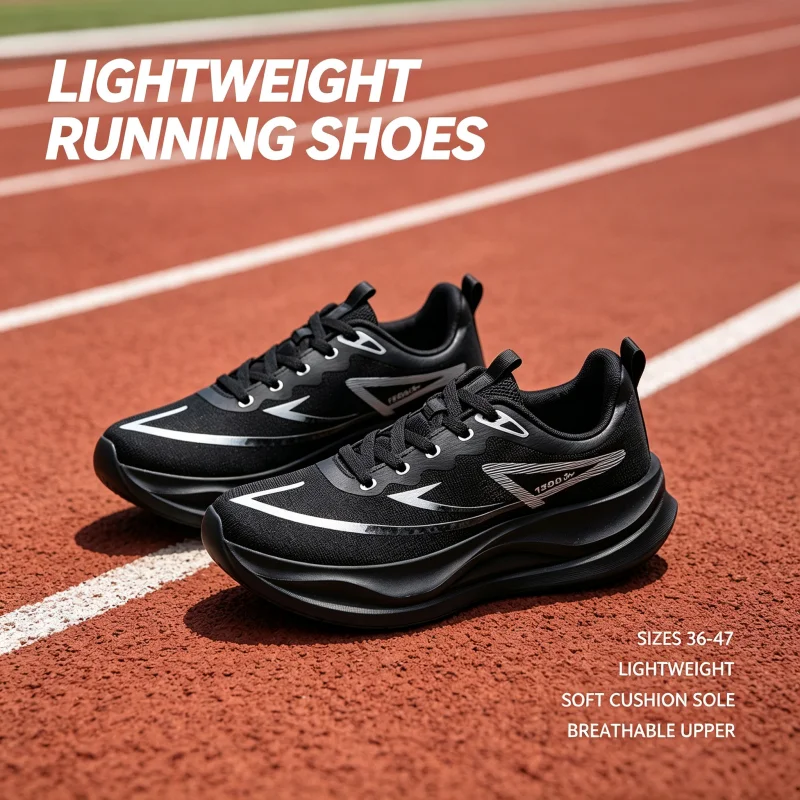 180X Pro Unisex Running Shoes 36-47 Large Size Light Breathable Mesh Sneakers Soft Cushion Sole Gym Jogging Athletic Trainers