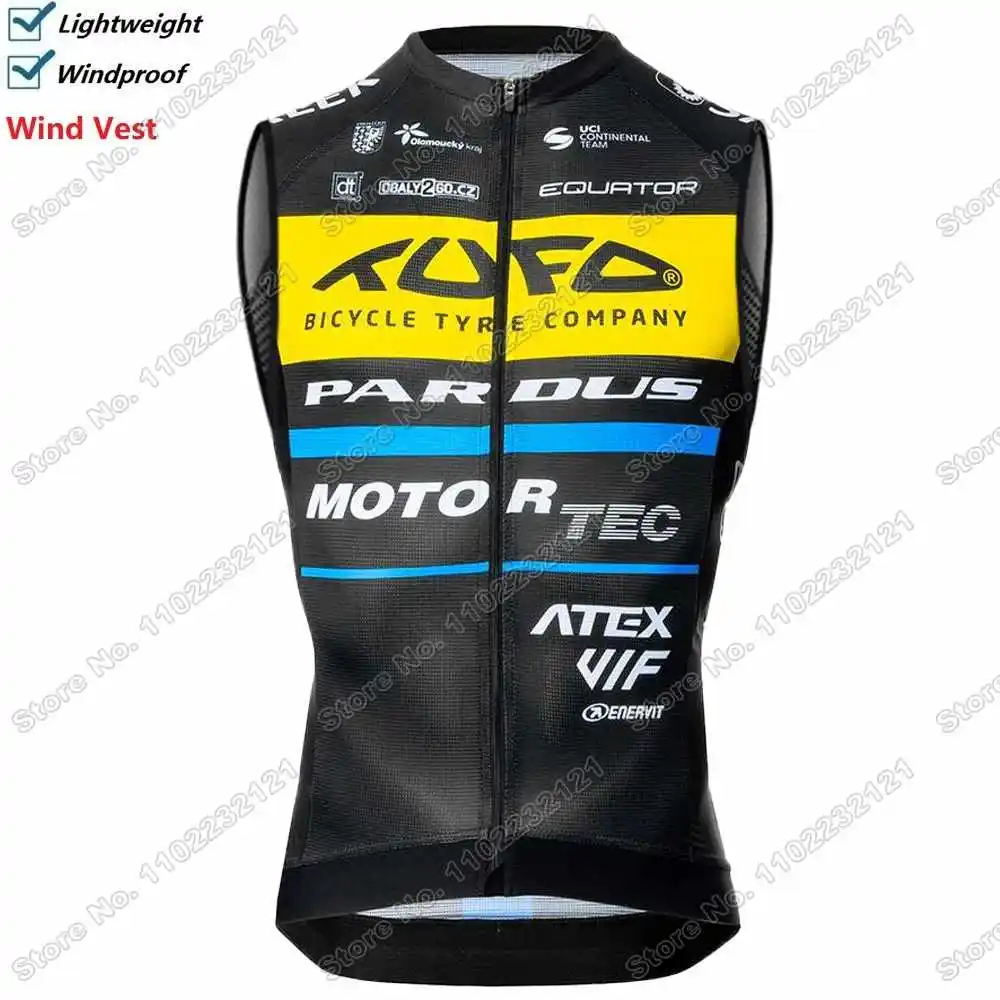 Chaleco de ciclismo a prueba de viento 2025 TUFO Pardus Prostějov,Chaleco cortavientos de carretera para hombre,Maillot de ciclismo sin mangas,Ropa cortavientos para bicicleta de montaña