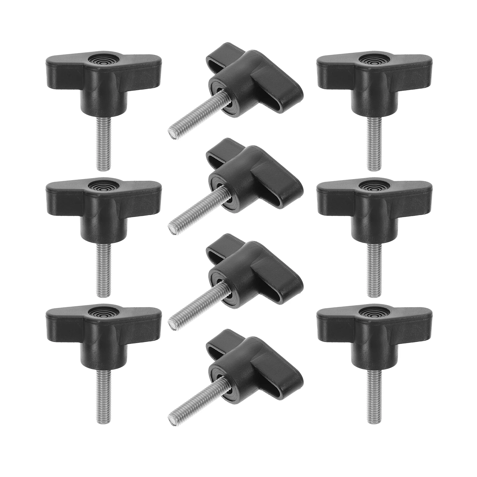 

10 Pcs Hand Screw Thumb Screws Handle Stainless Steel Knob Bolt to Clamp Knobs Knurled Plastic Quick Removal Top Fastener