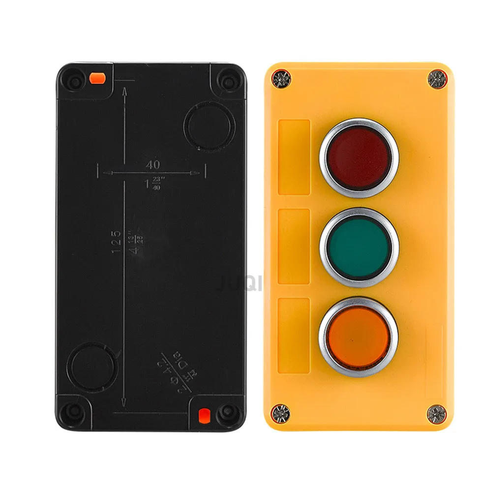 جديد زر التبديل صندوق التحكم البلاستيك باليد الذاتي بدء زر صندوق مقاوم للماء الكهربائية الصناعية مفتاح الايقاف الطارئ