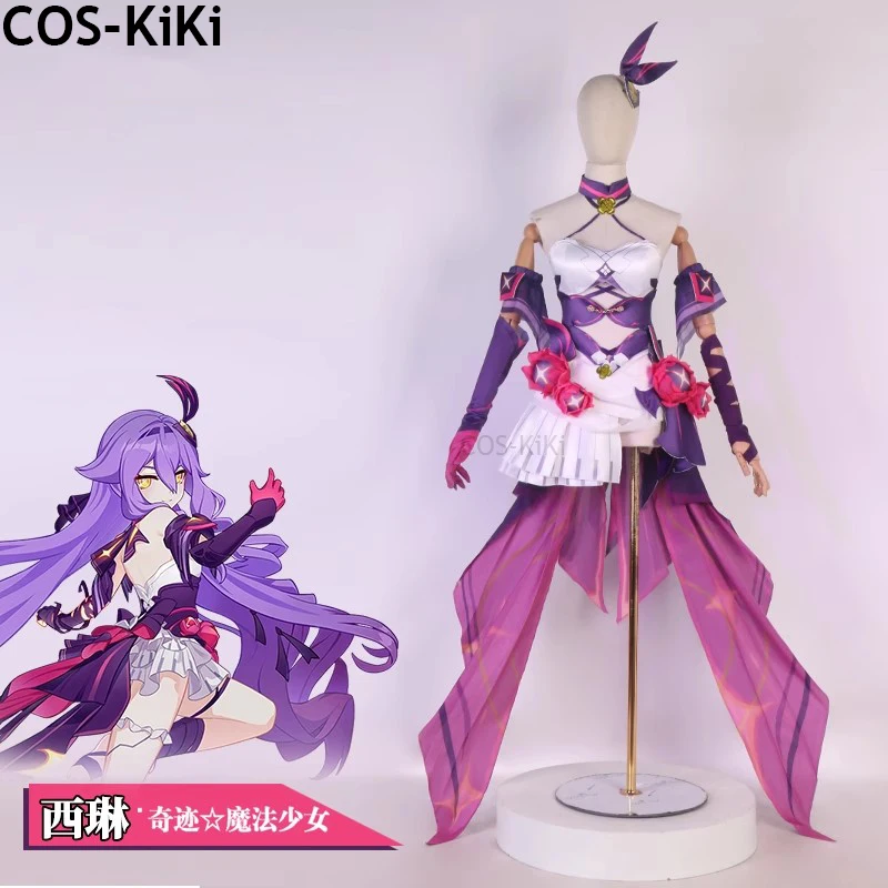 COS-KiKi Honkai Impact 3rd Sirin Game Suit Gorgeous Sexy Dress Cosplay Costume Halloween Carnival Party Role Play Outfit Women