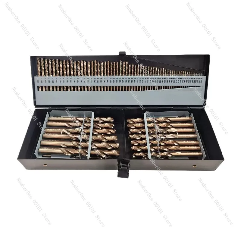

Cobalt High-speed Steel Twist Drill Bit Set, Imperial Drill Number, Letter Drill Set