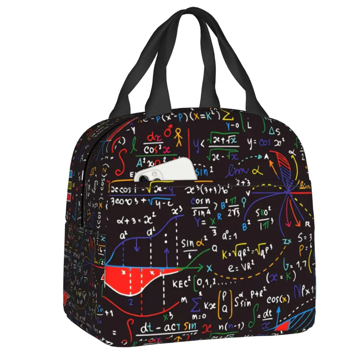 Physical Chemical Biological Sciences Mathematics Portable Lunch Boxes Multifunction Thermal Cooler Food Insulated Lunch Bag
