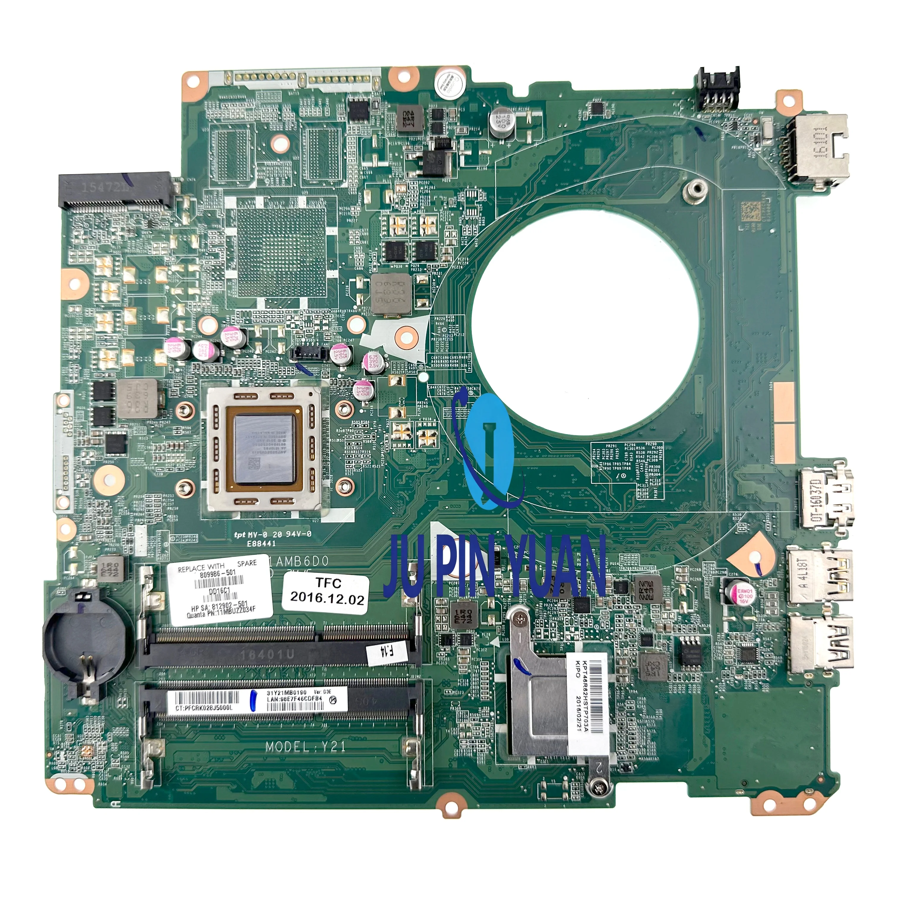 

763420-001 763422-001 809986-501 For HP Pavilion 17-P 17-F Laptop Motherboard DAY22AMB6E0 DAY21AMB6D0 763422-501 763420-501 Y22