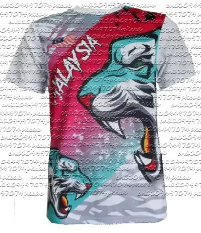 2026 Malaysia Tiger Head Graphic T-Shirt Kids/AdultsY2K Oversized T-shirt Family Matching Suitable for Daily and Training Wear