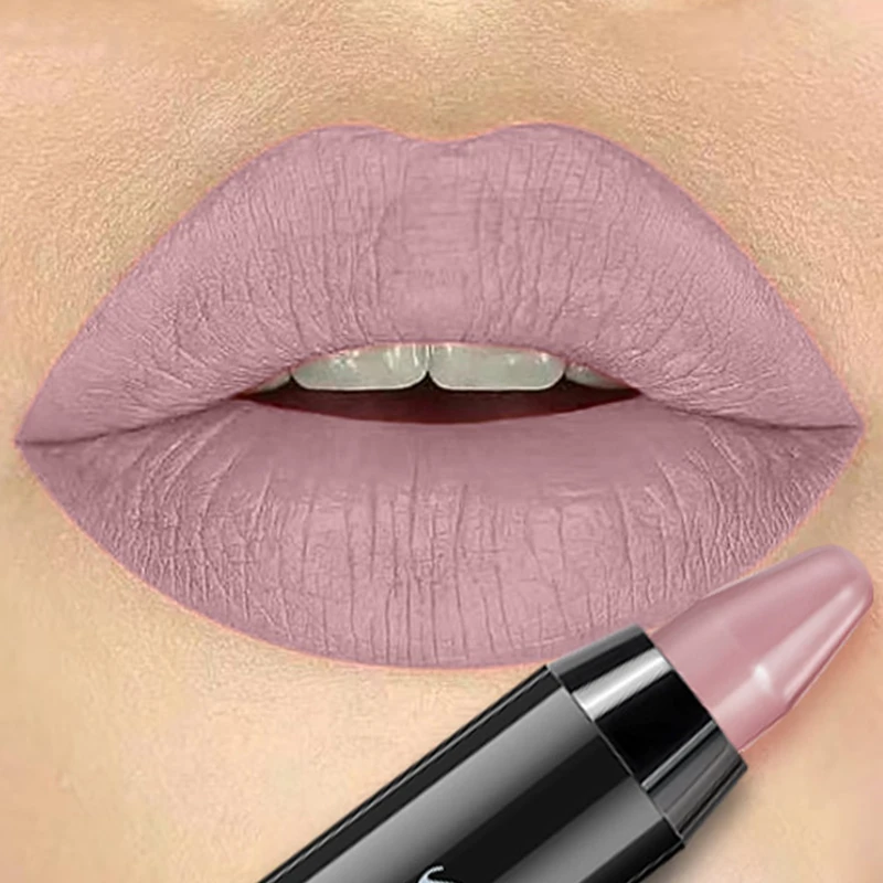 Outline LIPS Shape Lip Liner ดินสอยาวนาน Non-Stick CUP Moisturizing ลิปสติกปากกากันน้ําเซ็กซี่สีแดง Lip แต่งหน้าเครื่องสําอาง