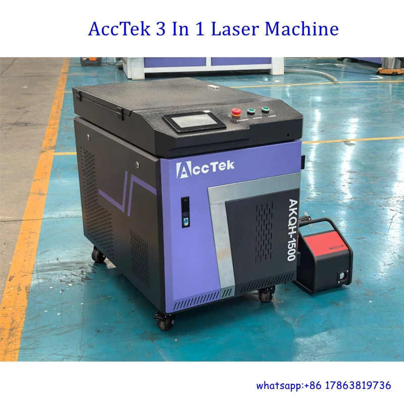 Factory Price CE FDA 1500W 2000W 3000W 3 In 1 Portable Handheld Fiber Laser Cleaning Welding Machine For Metal