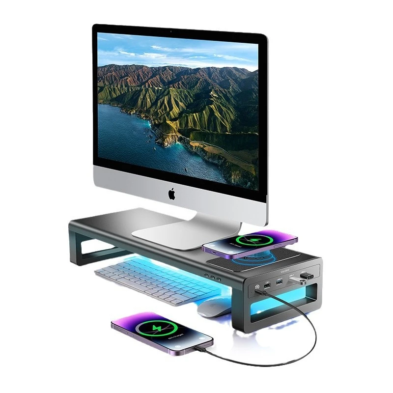 Computer Monitor Riser Stand, Desktop Storage Base