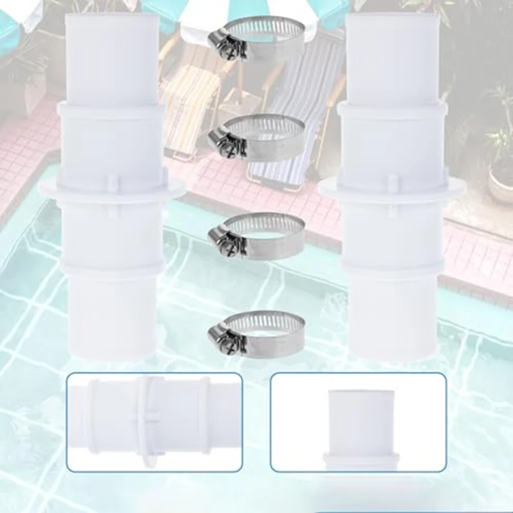 For Efficient Cleaning Hose Adapter Set Rust-proof Clamps Built For Tough Conditions Compatible With Pool Pumps