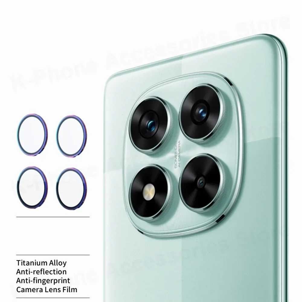 ฟิล์มกระจกกันรอยเลนส์กล้องโลหะสำหรับ Redmi Note 15 Pro  ฝาครอบเลนส์อะลูมิเนียมอัลลอยด์ด้านหลังสำหรับ Redmi Note 14 Pro และ Redmi 15C