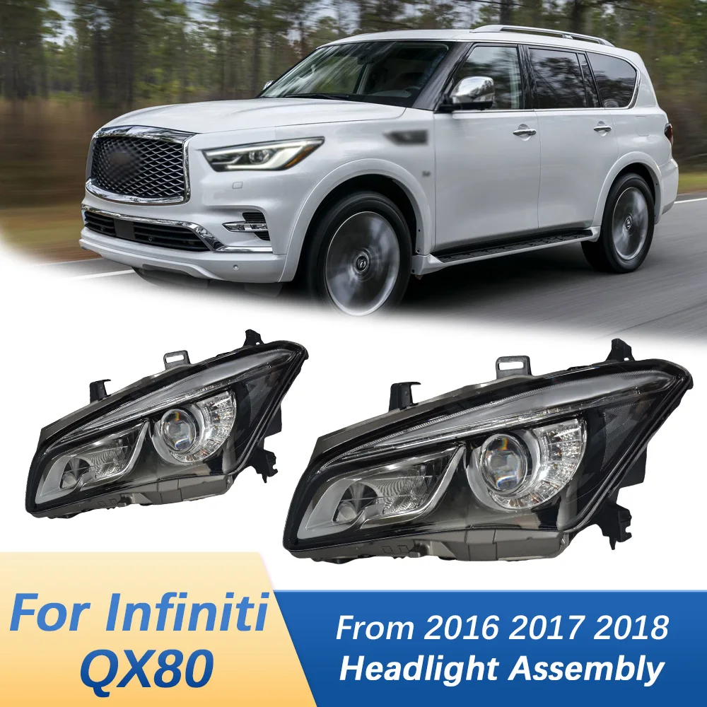 

Headlight Assembly For Infiniti Qx80 2016 2017 2018 Model Car Styling Headlights Auto Led Front Lighting Headlight Plug And Play